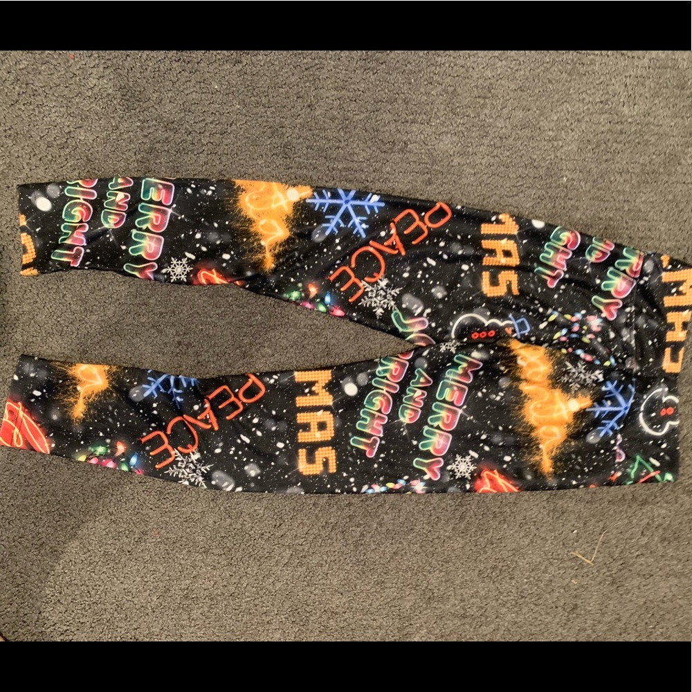 Justice size 10 leggings Christmas pattern